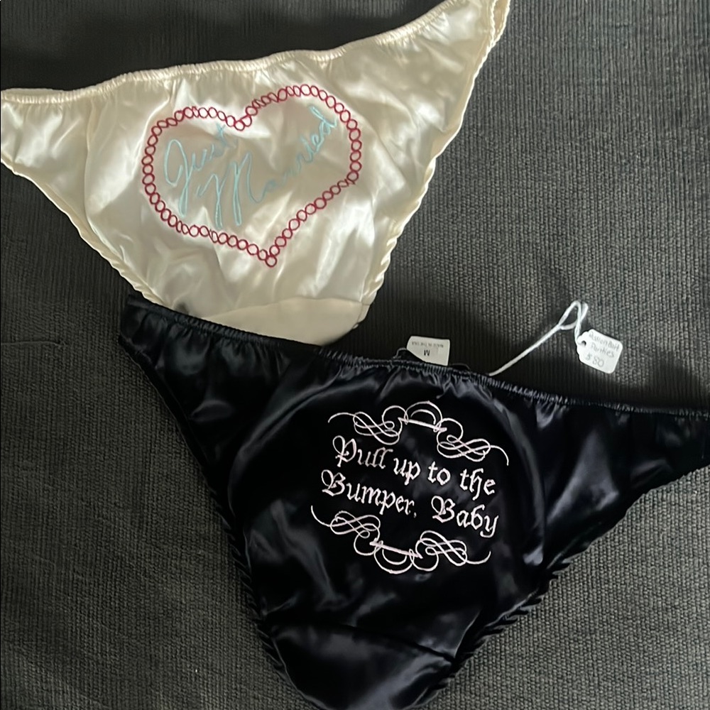 Black and Cream Women's Panties Set